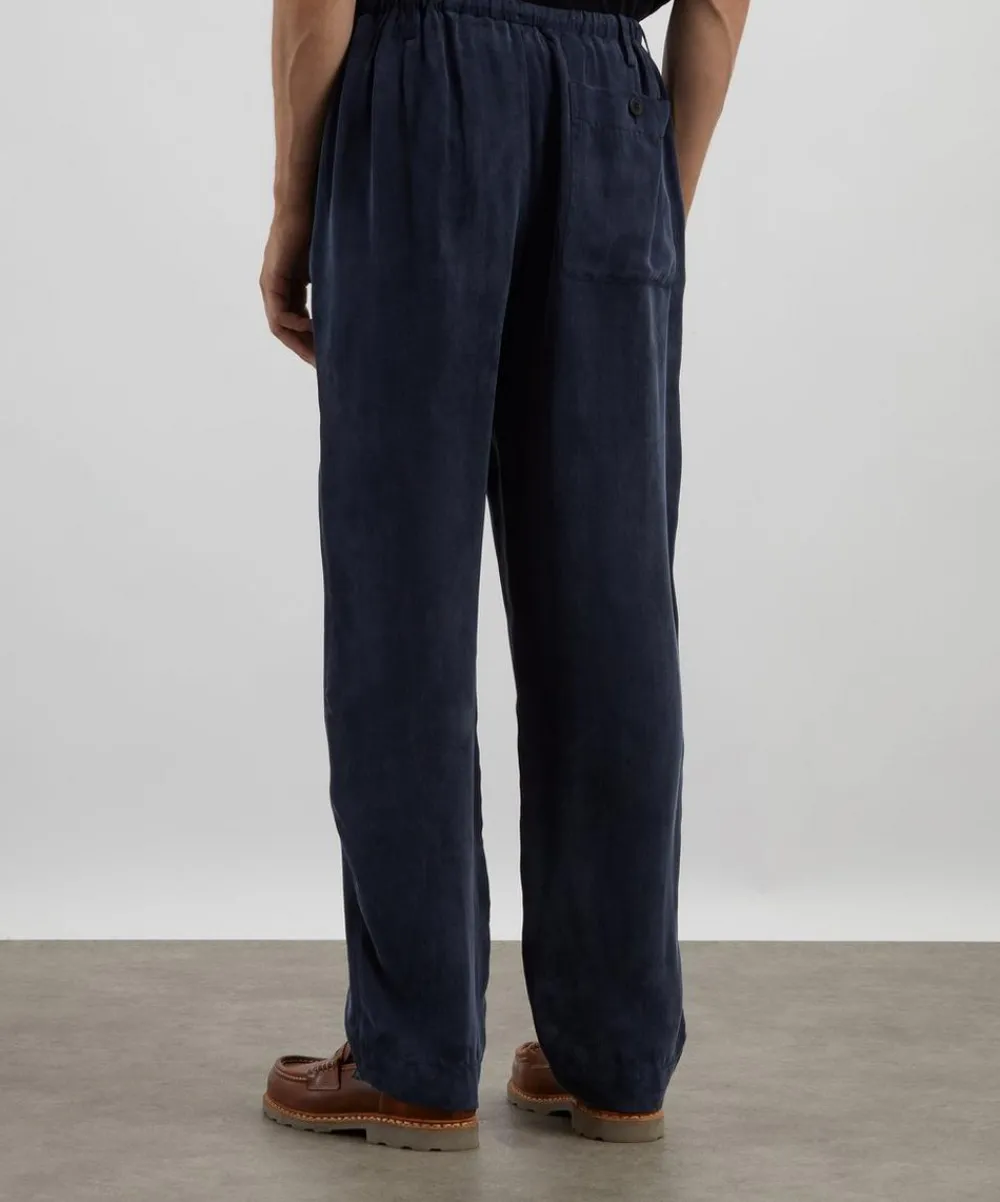 Dries Van Noten Trousers^Brushed Satin Drawstring Trousers