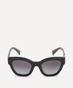 Miu Miu Sunglasses & Glasses^Butterfly Black Acetate Sunglasses