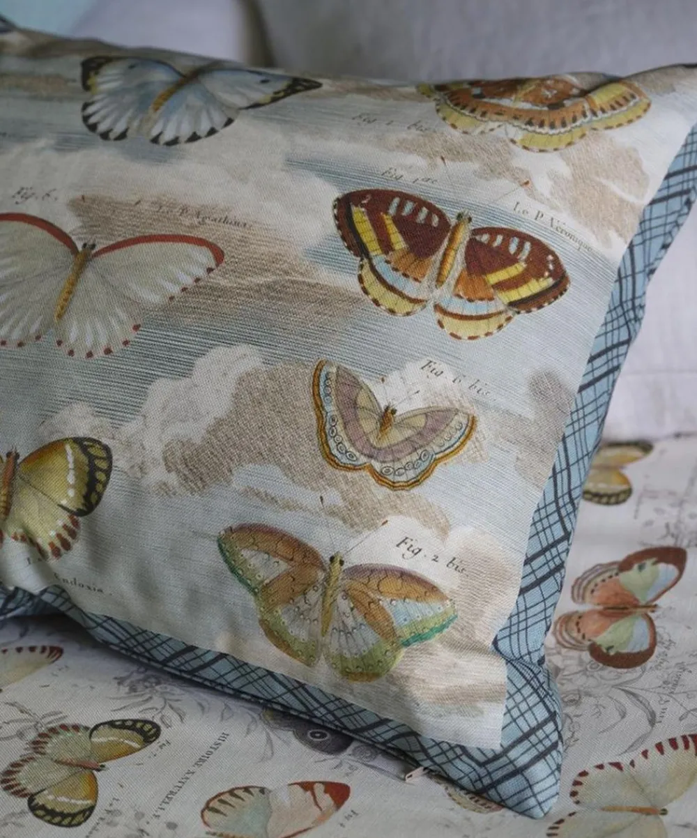 John Derian Cushions^Butterfly Studies Parchment Cushion