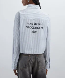 Acne Studios Tops^Button-Up Logo Stamp Shirt