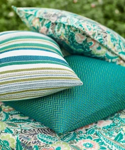 Liberty Interiors Furnishing Fabrics^Cabana Stripe Dixster in Jade – Outdoor