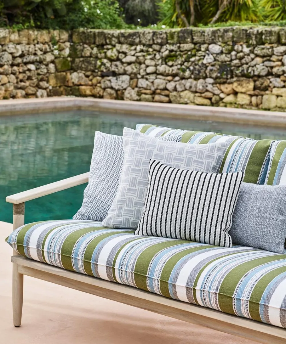 Liberty Interiors Furnishing Fabrics^Cabana Stripe Dixster in Pewter – Outdoor