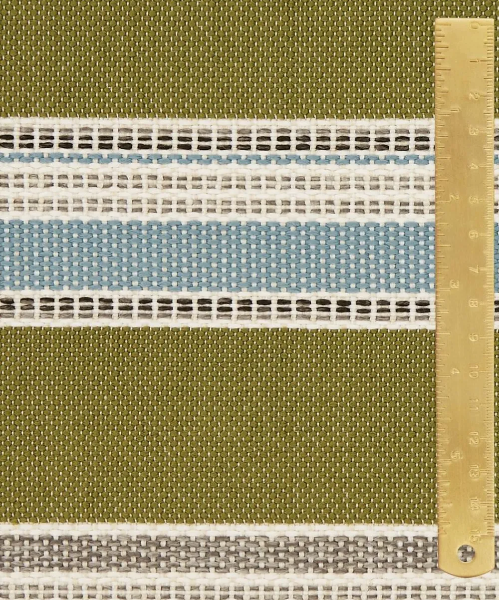 Liberty Interiors Furnishing Fabrics^Cabana Stripe Dixster in Pewter – Outdoor