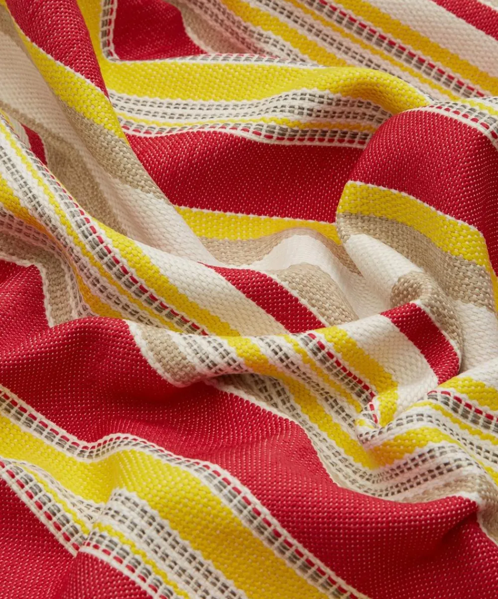 Liberty Interiors Furnishing Fabrics^Cabana Stripe Dixster in Lacquer – Outdoor