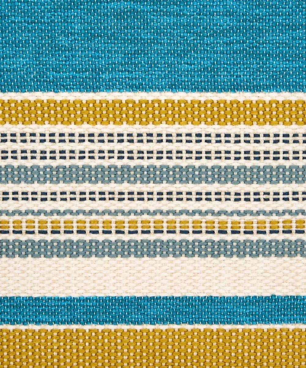 Liberty Interiors Furnishing Fabrics^Cabana Stripe Dixster in Aqua – Outdoor