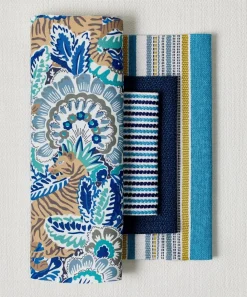 Liberty Interiors Furnishing Fabrics^Cabana Stripe Dixster in Aqua – Outdoor