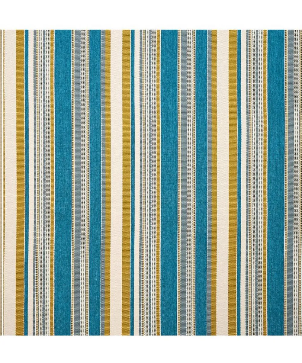 Liberty Interiors Furnishing Fabrics^Cabana Stripe Dixster in Aqua – Outdoor