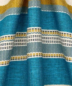 Liberty Interiors Furnishing Fabrics^Cabana Stripe Dixster in Aqua – Outdoor