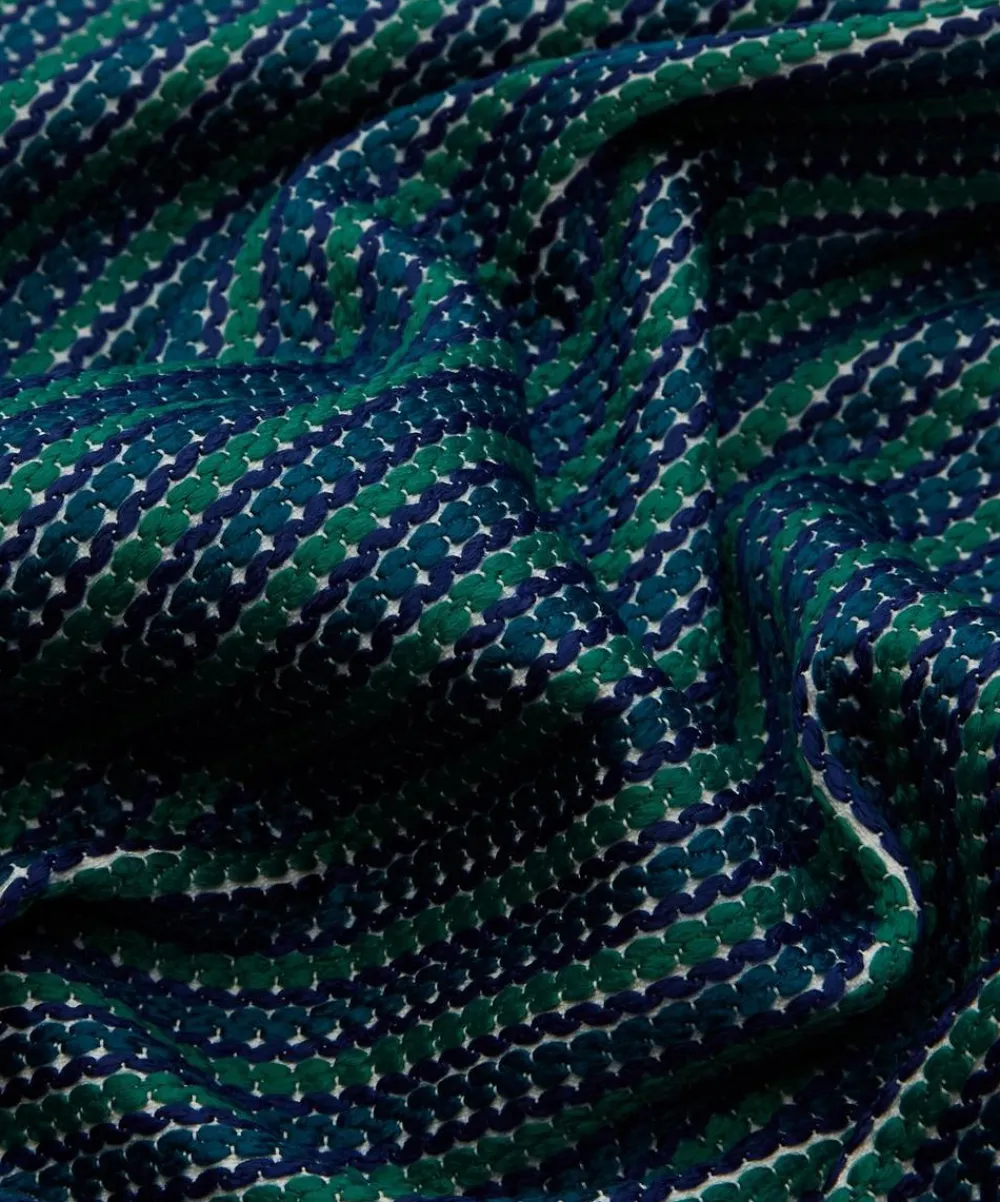 Liberty Interiors Furnishing Fabrics^Candy Stripe Harlow in Jade – Outdoor