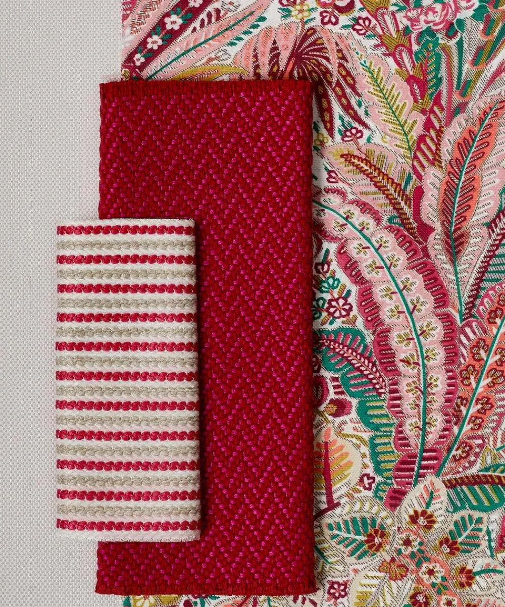 Liberty Interiors Furnishing Fabrics^Candy Stripe Harlow in Lacquer – Outdoor