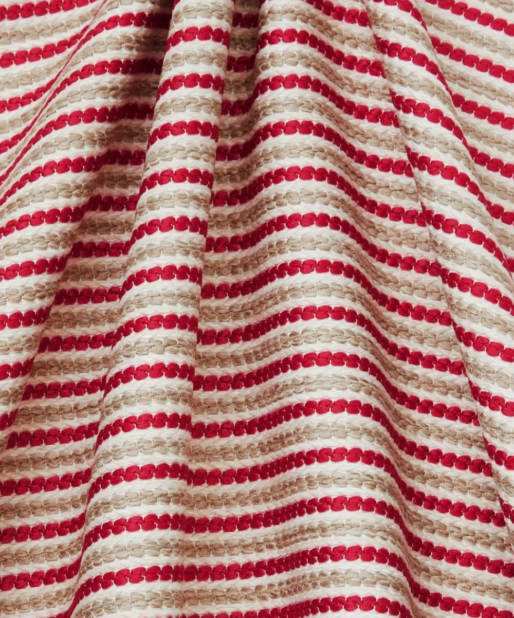 Liberty Interiors Furnishing Fabrics^Candy Stripe Harlow in Lacquer – Outdoor