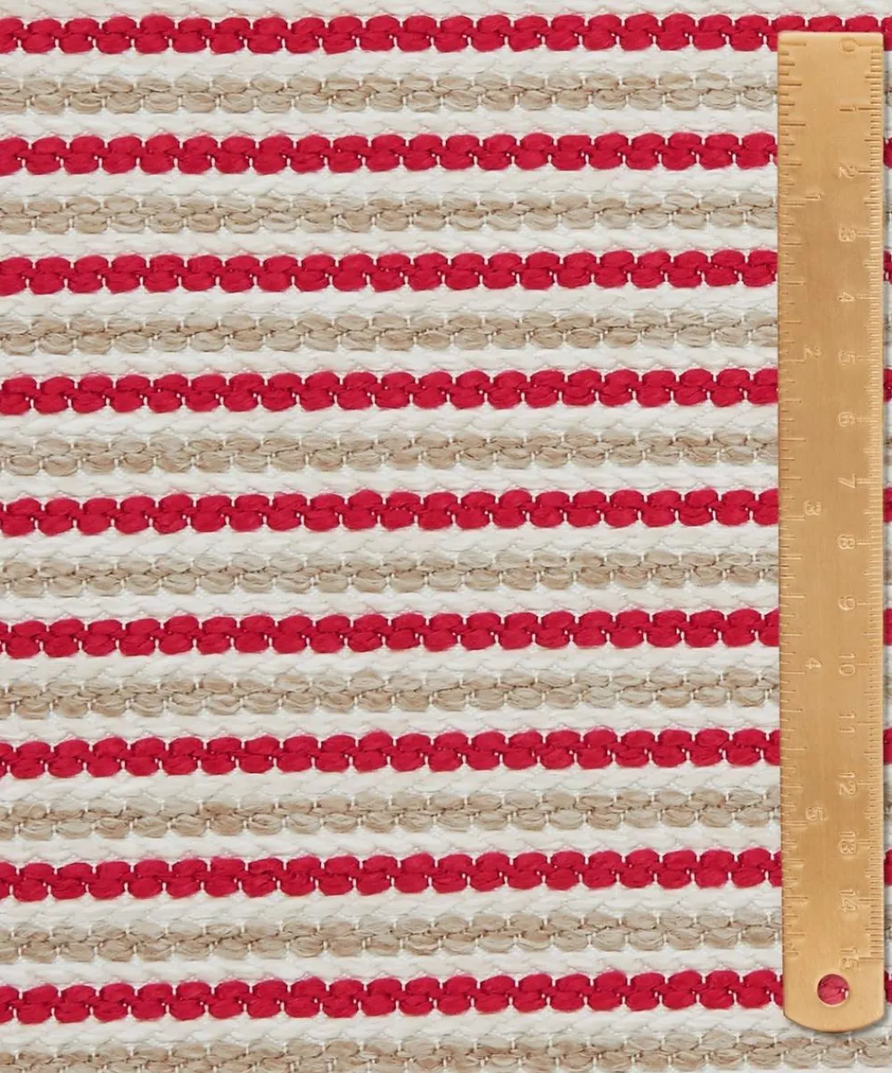 Liberty Interiors Furnishing Fabrics^Candy Stripe Harlow in Lacquer – Outdoor