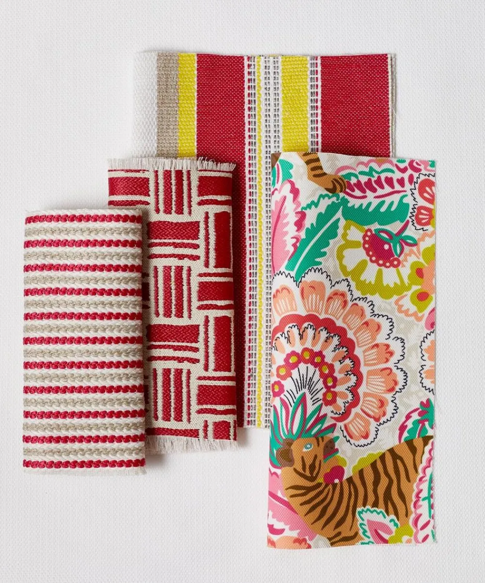 Liberty Interiors Furnishing Fabrics^Candy Stripe Harlow in Lacquer – Outdoor