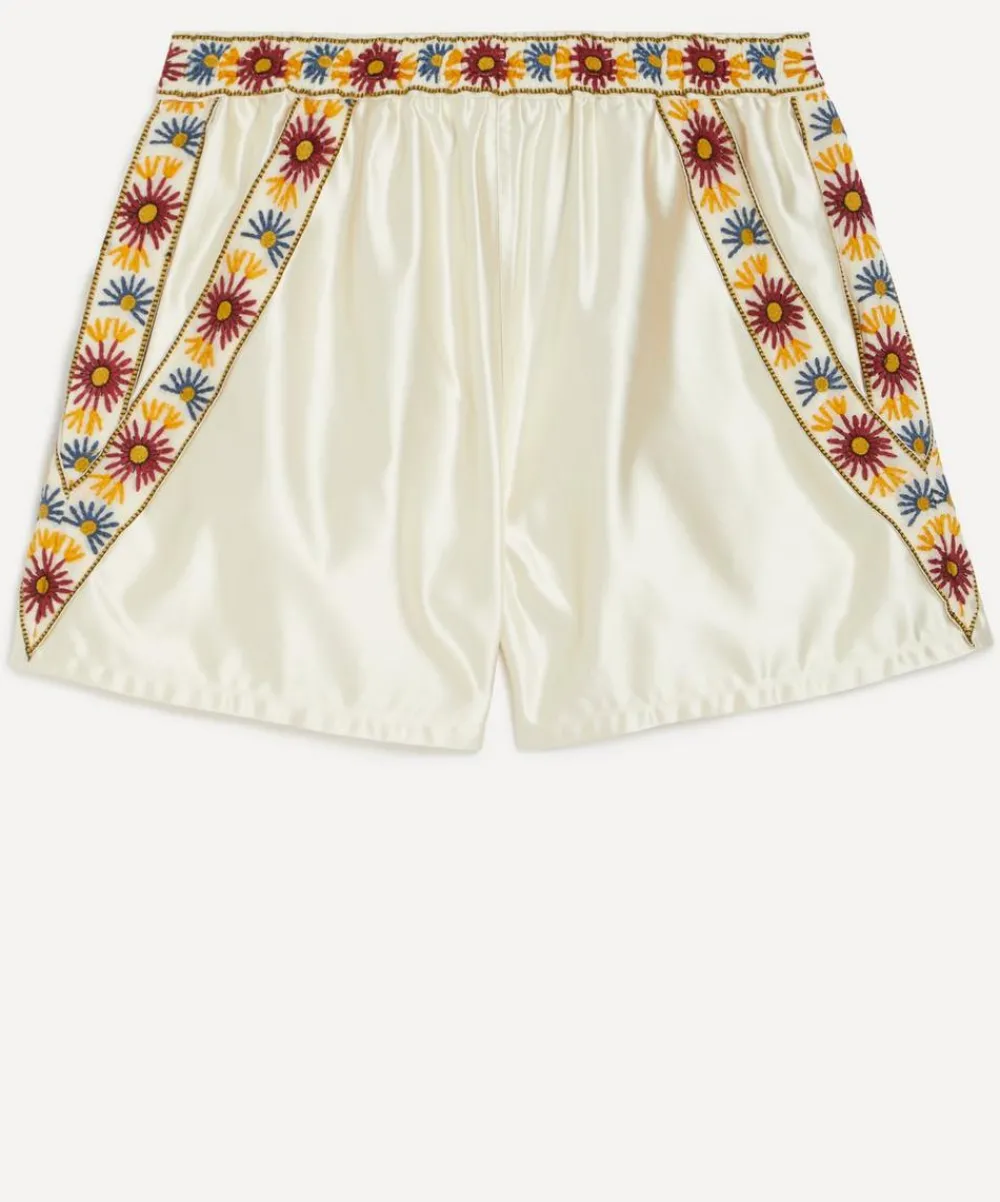 Bode Shorts^Candyfloss Embroidered Shorts