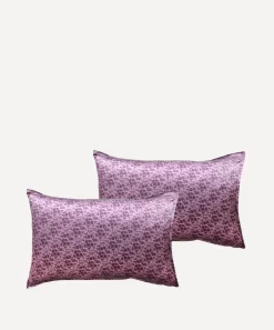 Coco & Wolf Bedding^Capel Aubergine Silk Satin Pillowcases Set of Two