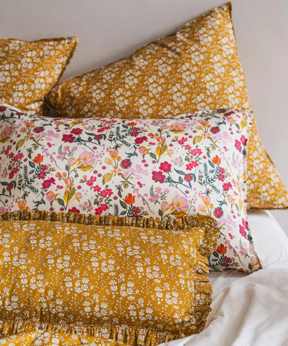 Coco & Wolf Bedding^Capel Mustard Tana Lawn™ Cotton Super King Fitted Sheet