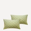 Coco & Wolf Bedding^Capel Pistachio Cotton Pillowcases Set of Two