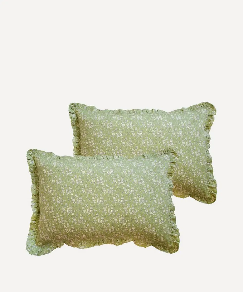 Coco & Wolf Bedding^Capel Tana Lawn™ Cotton Frill Pillowcases Set of Two