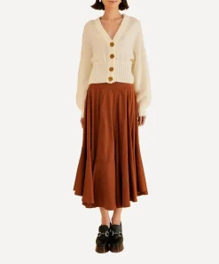 FARM Rio Skirts^Caramel Ruffled Maxi-Skirt