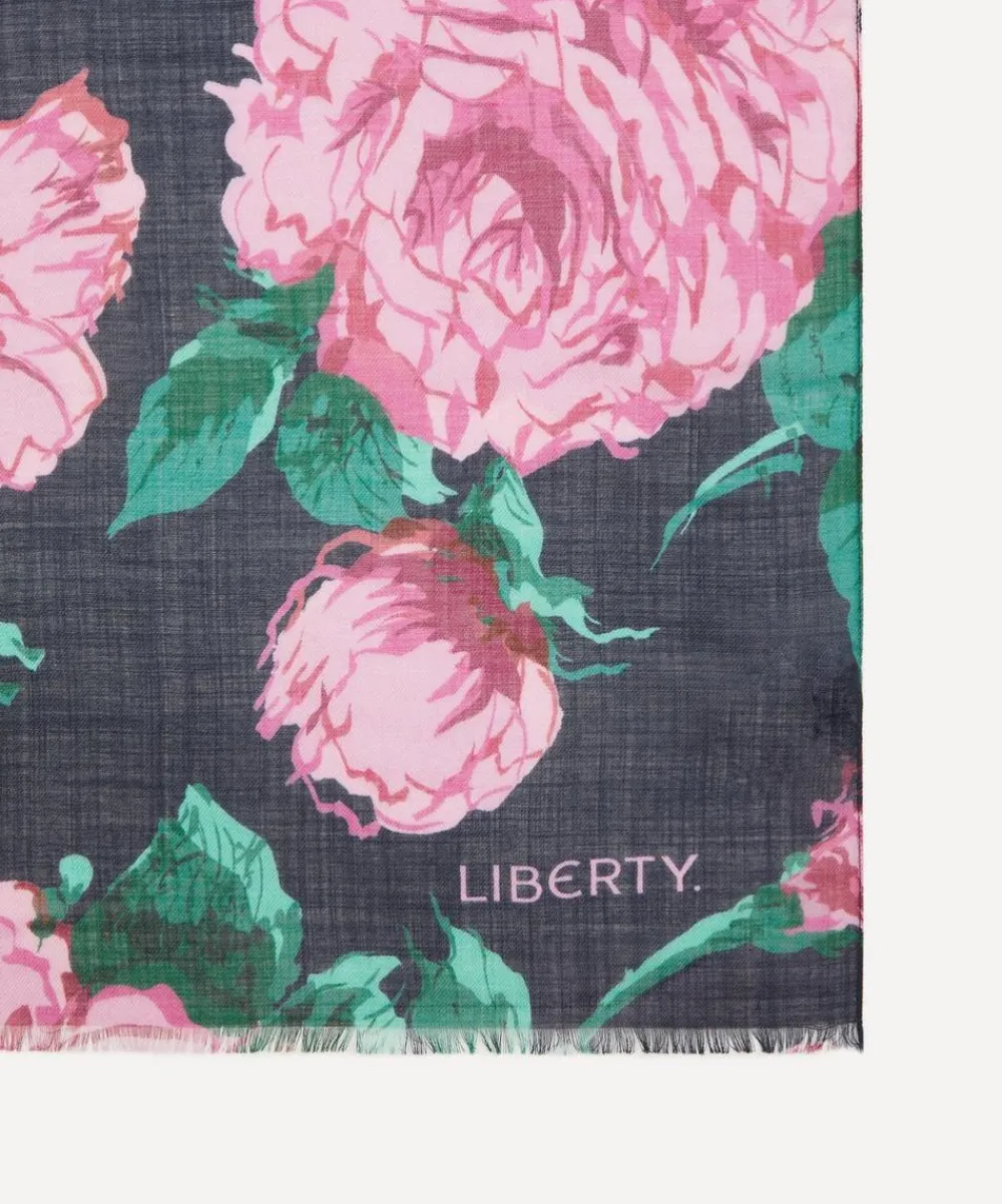 Liberty Scarves^Carline Blur 70x200 Wool-Silk Scarf