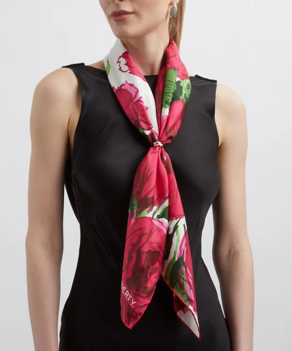 Liberty Scarves^Carline Haze 90x90 Silk Scarf
