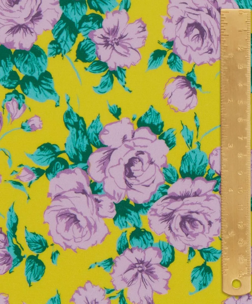 Liberty Fabrics Classic Silks|Crepe De Chine^Carline Rose Crepe de Chine