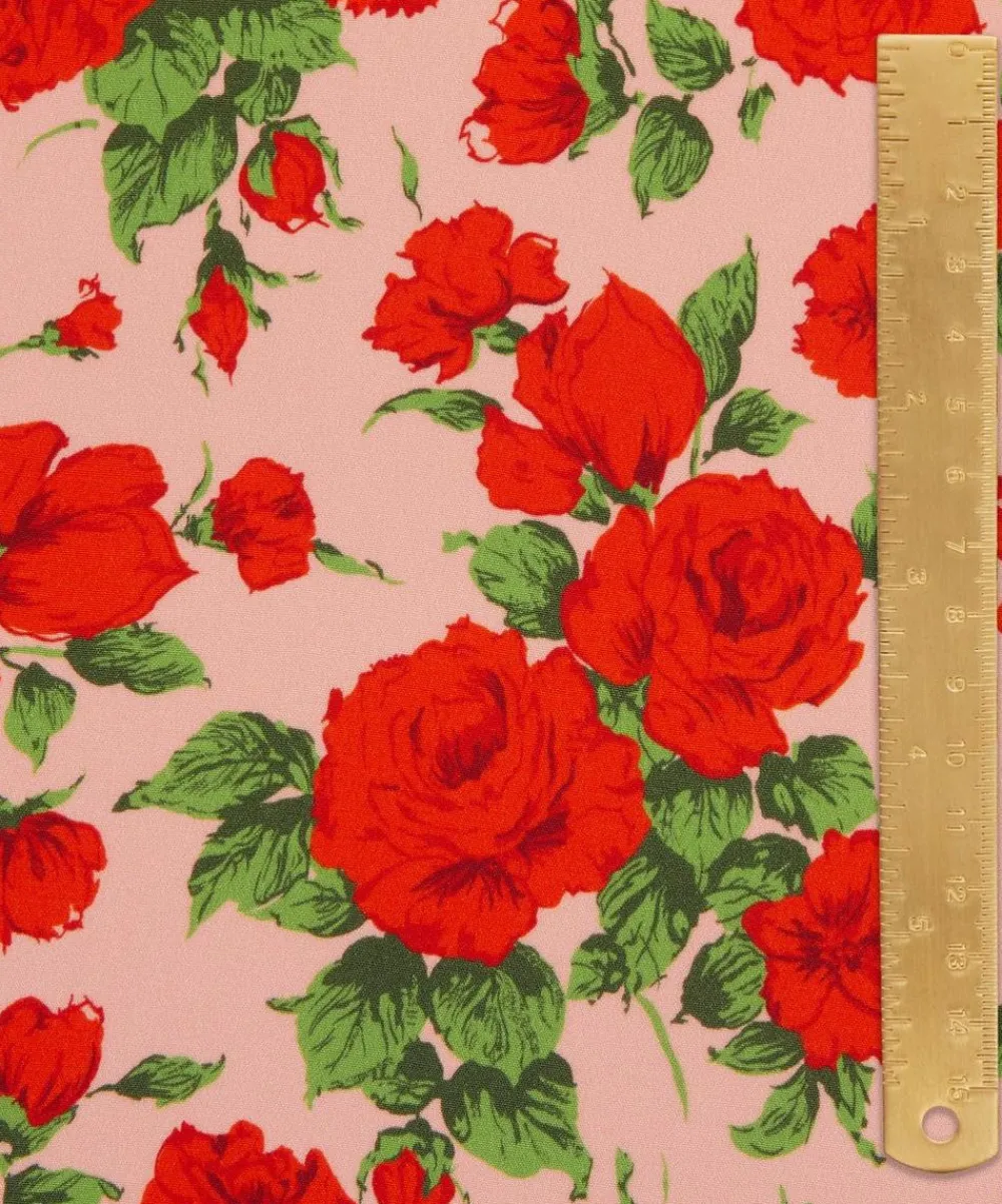 Liberty Fabrics Classic Silks|Crepe De Chine^Carline Rose Crepe de Chine