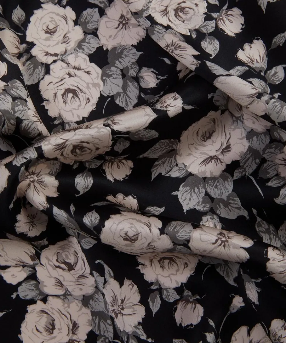 Liberty Fabrics Classic Silks|Silk Satin^Carline Rose Silk Satin