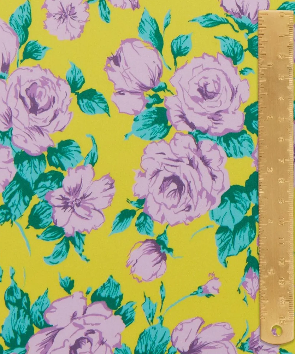 Liberty Fabrics Classic Silks|Silk Satin^Carline Rose Silk Satin