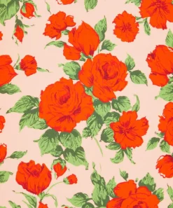 Liberty Fabrics Classic Silks|Silk Satin^Carline Rose Silk Satin