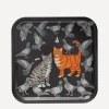 Avenida Home Tableware^Cat Amongst the Pigeons Square Birch Wood Tray