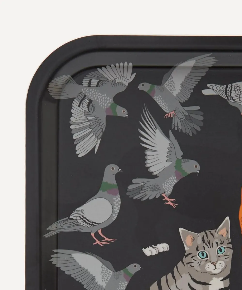 Avenida Home Tableware^Cat Amongst the Pigeons Square Birch Wood Tray