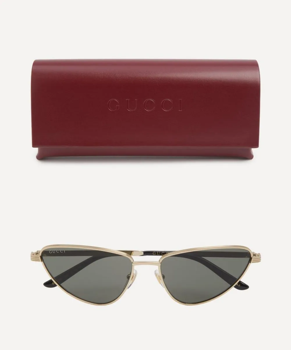 Gucci Sunglasses & Glasses^Cat-Eye Metal Sunglasses