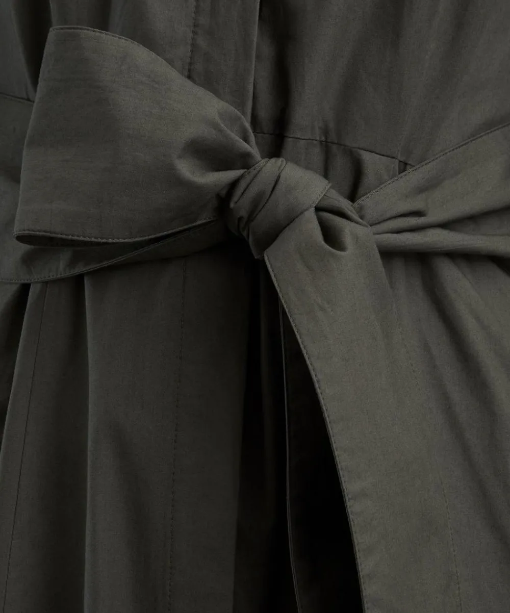 Mondo Corsini Dresses^Cervo Dark Khaki Cotton Poplin Shirt Dress