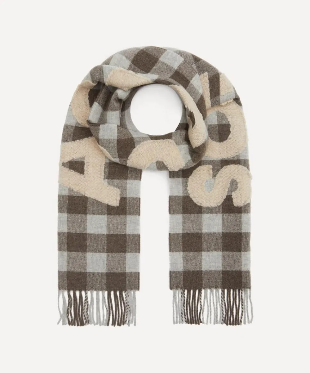 Acne Studios Scarves^Check Logo Scarf