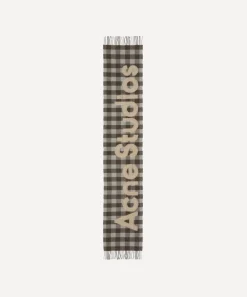 Acne Studios Scarves^Check Logo Scarf
