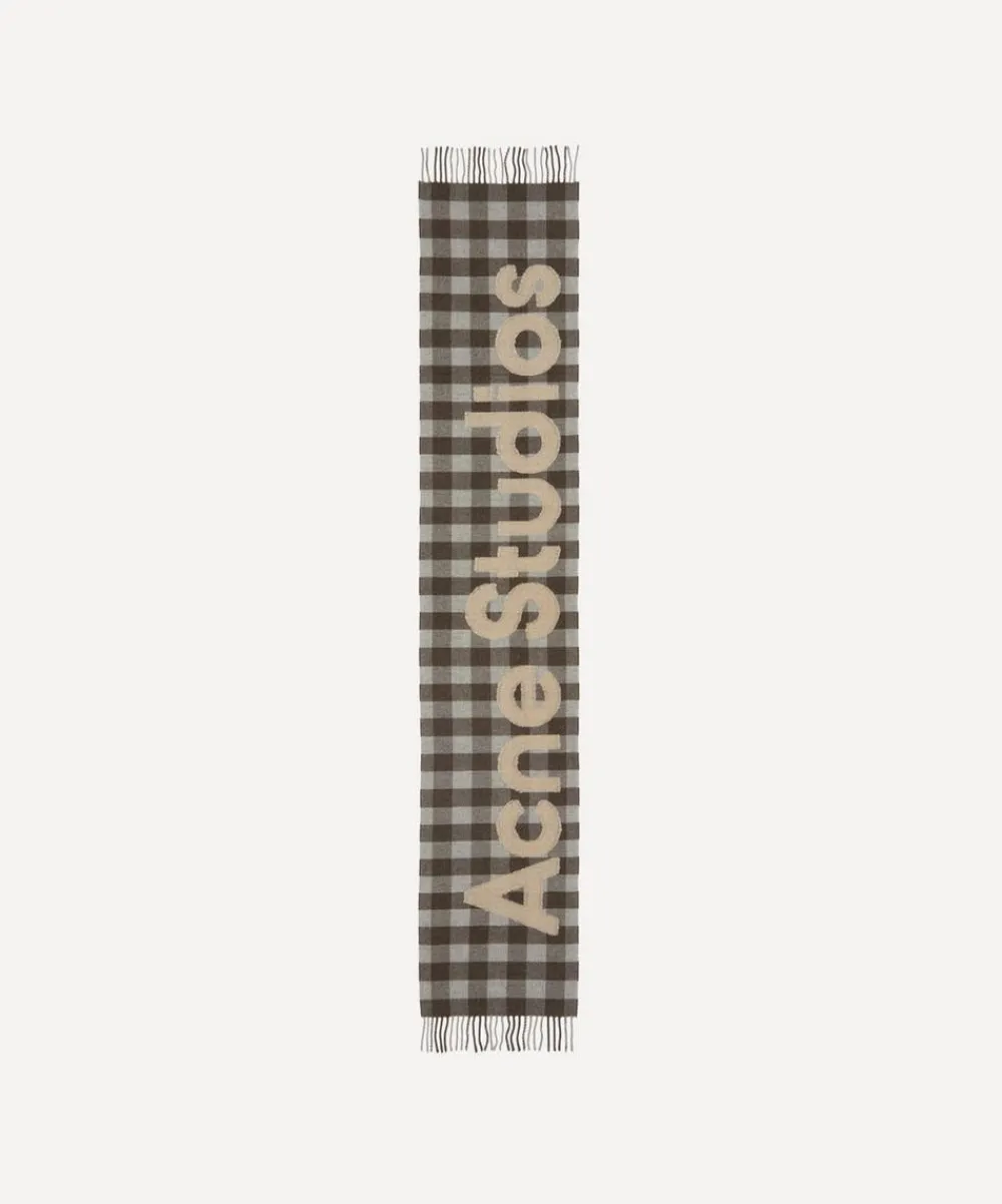 Acne Studios Scarves^Check Logo Scarf