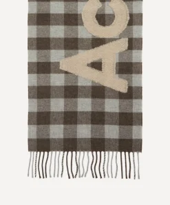 Acne Studios Scarves^Check Logo Scarf
