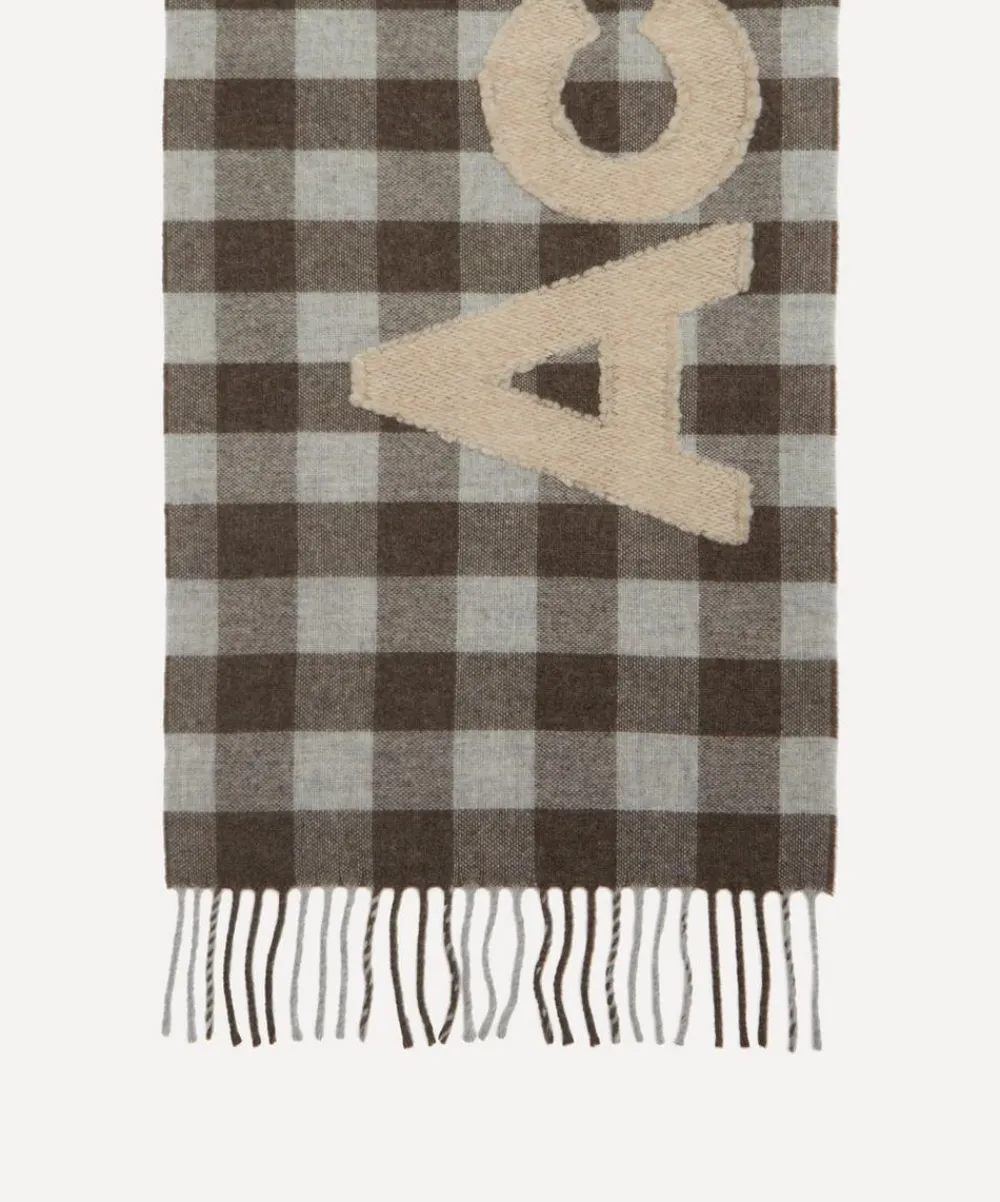 Acne Studios Scarves^Check Logo Scarf
