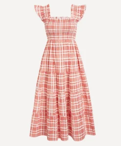 Hill House Home Dresses^Cherry Watercolour Gingham Ellie Nap Dress