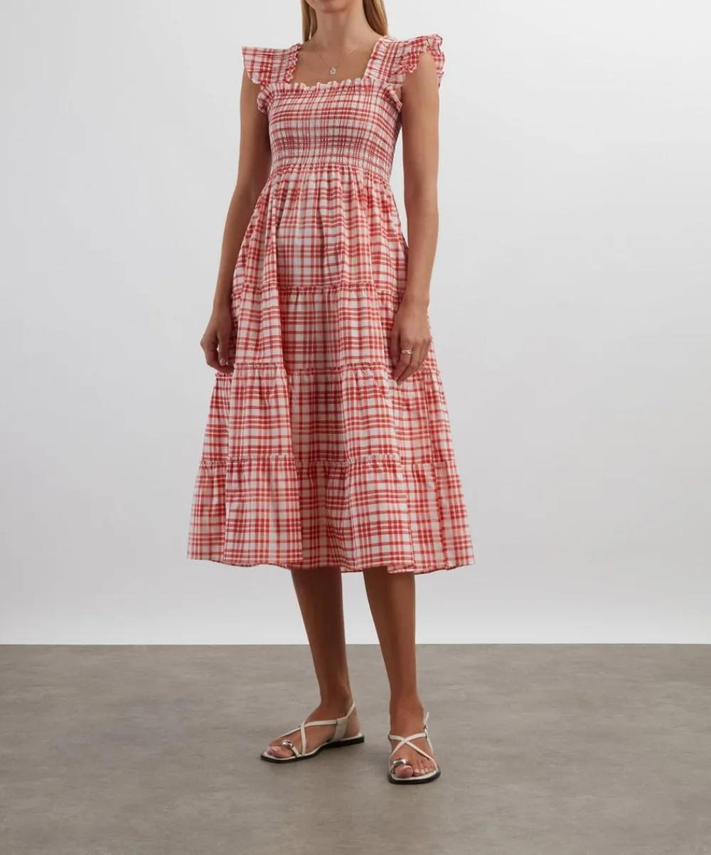 Hill House Home Dresses^Cherry Watercolour Gingham Ellie Nap Dress
