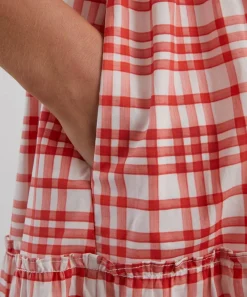 Hill House Home Dresses^Cherry Watercolour Gingham Ellie Nap Dress