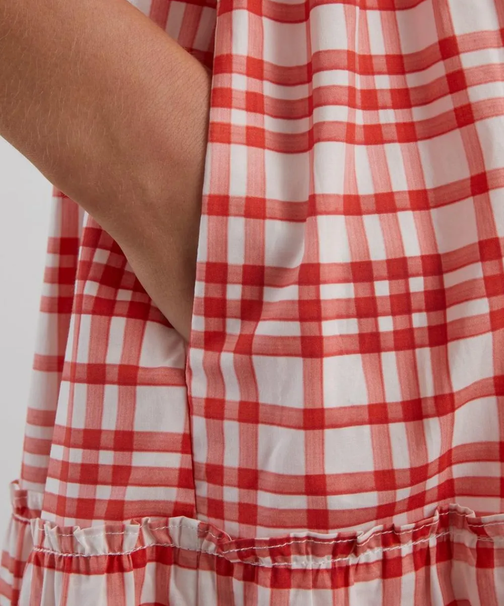 Hill House Home Dresses^Cherry Watercolour Gingham Ellie Nap Dress
