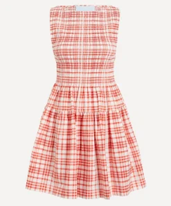 Hill House Home Dresses^Cherry Watercolour Gingham Cosima Mini Nap Dress