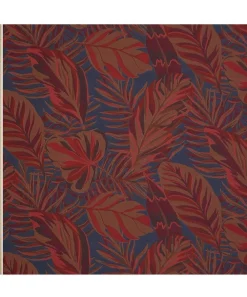 Liberty Interiors Furnishing Fabrics^Chile Palm Lovell Jacquard in Lacquer – Outdoor