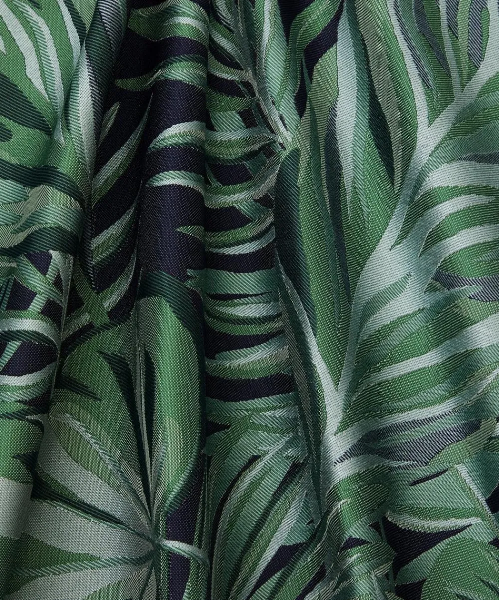 Liberty Interiors Furnishing Fabrics^Chile Palm Lovell Jacquard in Jade – Outdoor