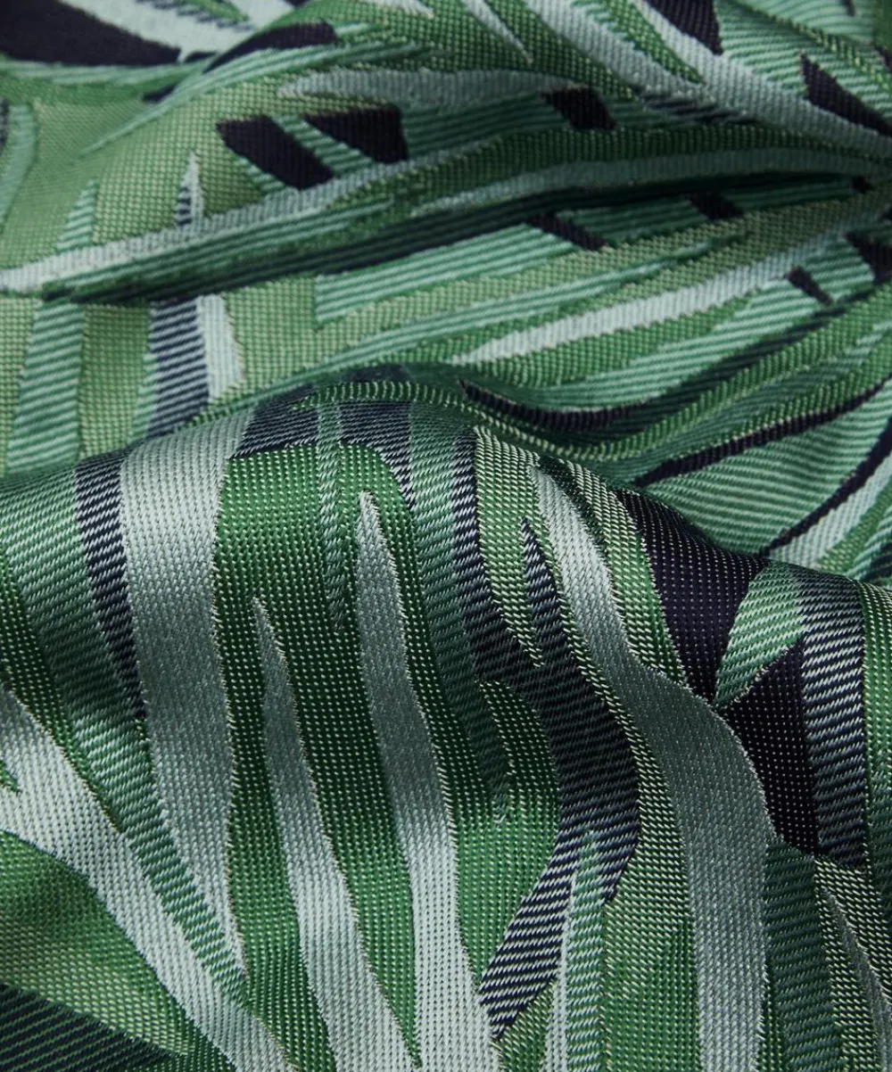 Liberty Interiors Furnishing Fabrics^Chile Palm Lovell Jacquard in Jade – Outdoor