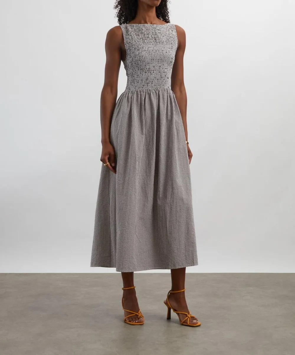 Hill House Home Dresses^Chocolate Gingham Cosima Nap Dress