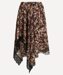 Dries Van Noten Skirts^Chopped Orchid Petal Asymmetrical Skirt