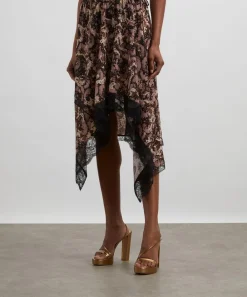 Dries Van Noten Skirts^Chopped Orchid Petal Asymmetrical Skirt